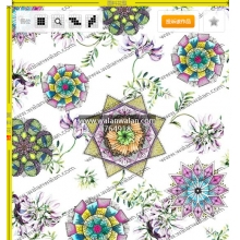 瓦栏网walanwalan.com，是面料花型设计服务的首选网站，是花型设计师的共享经济平台--编　号: 764918-花卉与民族风花纹结合
